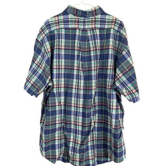 Ralph Lauren Plaid Shirt 2XL Blue Preppy Blake Resort Classic Colorful Festive - Picture 10 of 13